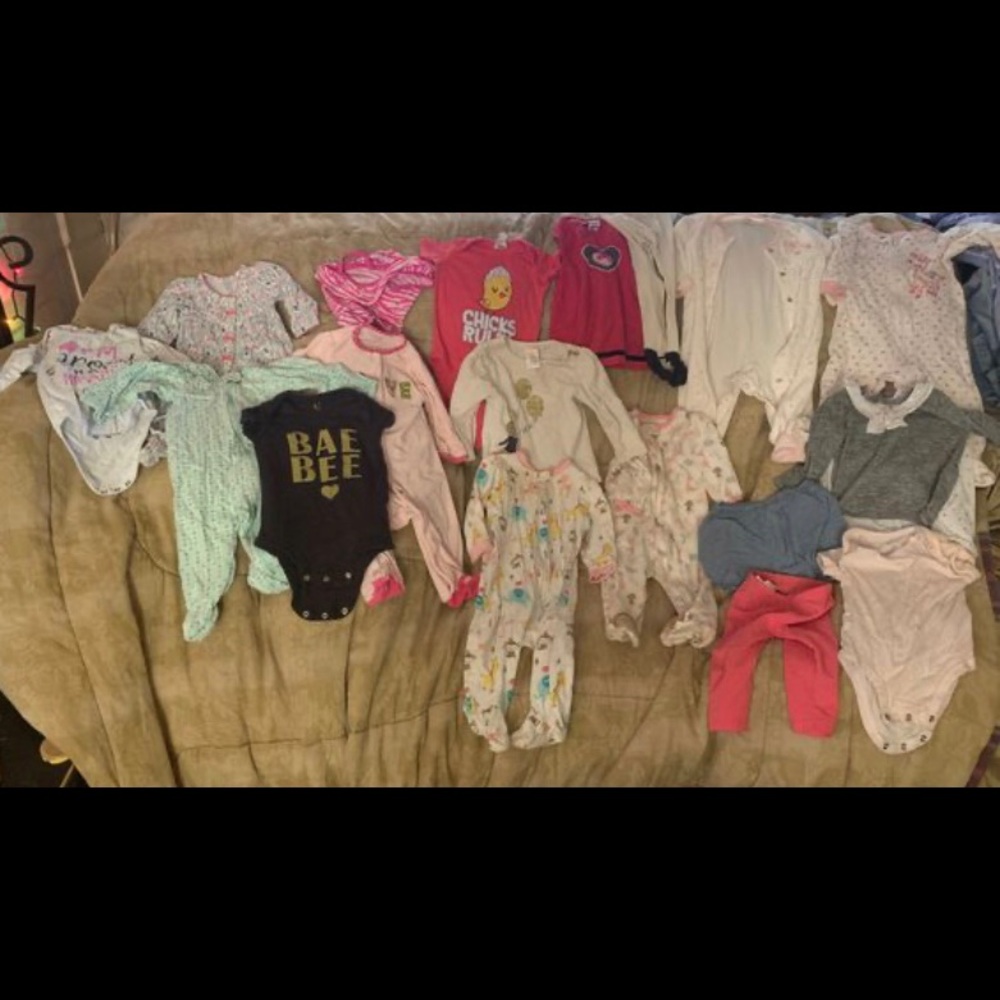 Large assortment of baby girl clothes